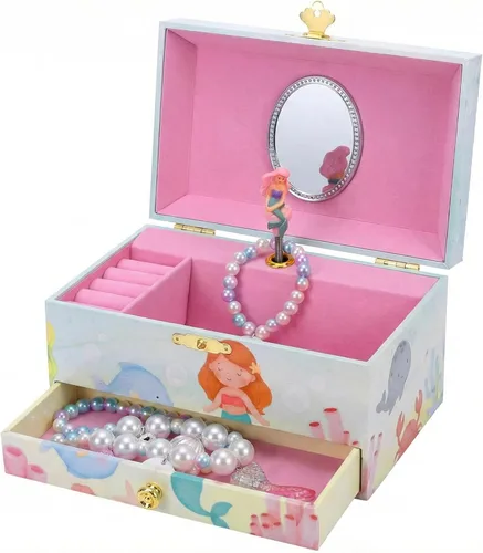 Vista 11 de The Memory Building Co Caja de joyería musical de bailarina, reproduce melodía clásica, caja de música con almacenamiento para niños de 6 a 12 años