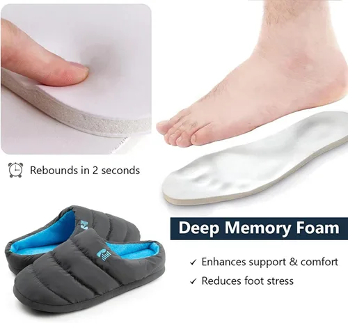 Vista 5 de RockDove Pantuflas de plumón de espuma viscoelástica para hombre