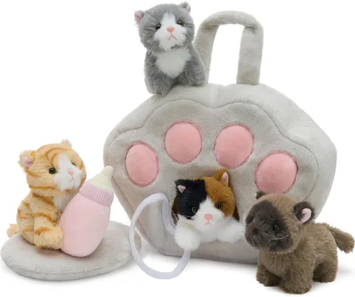 Vista 20 de Tezituor Paquete de 6 Pequeños Animales de Peluche a Granel Juguetes de Peluche, Mini Llaveros de Animales de Peluche Lindos de 6" para Niños, Mini