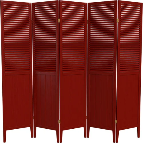 Vista 12 de Red Lantern SS-BEAD-Rosewood-3P - Divisor de habitación, 3 paneles, palisandro
