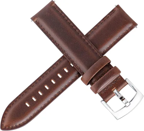 Vista 2 de OTTOODY Correas de cuero para reloj de 0709in 0787in 0827in 0866in correa de reloj de cuero de grano superior para hombres y mujeres elegantes