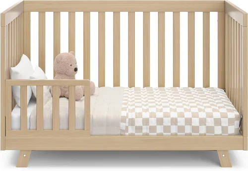 Vista 14 de Storkcraft Beckett 3 en 1 Cuna Convertible (Driftwood) – Certificado GREENGUARD Gold, Se Ajusta a Colchón de Cuna Estándar, Se Convierte en Cama