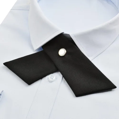 Vista 2 de Alizeal Corbata cruzada ajustable para mujer uniforme escolar preatado para mujeres y niñas