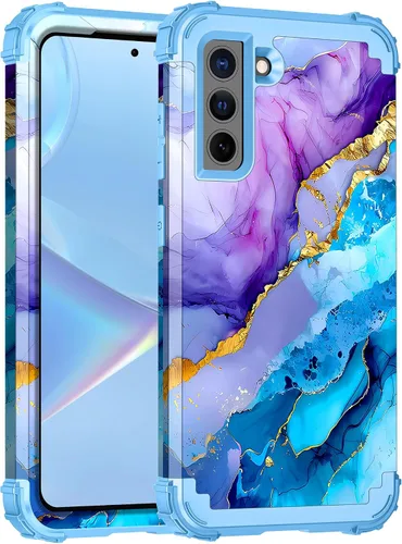 Vista 13 de Casetego Funda para Galaxy A16 5G, que brilla en la oscuridad, tres capas, resistente, a prueba de golpes, protección completa, policarbonato duro