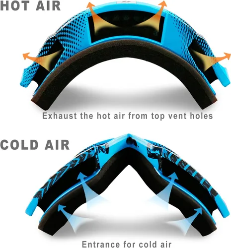 Vista 3 de Gafas de motocross para adultos, motocross, motocross, 4 ruedas, MX ATV todoterreno, lentes antiniebla para hombres y mujeres