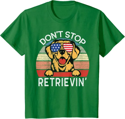 Vista 3 de Don't Stop Retrievin' Golden Retriever Dog Camiseta, Negro
