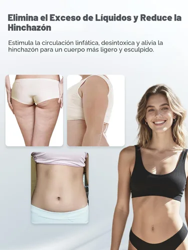 Vista 3 de Masajeador de drenaje linfático y herramienta de masaje anticelulitis, ayuda a reducir las estrías y la celulitis, para piernas, brazos y vientre