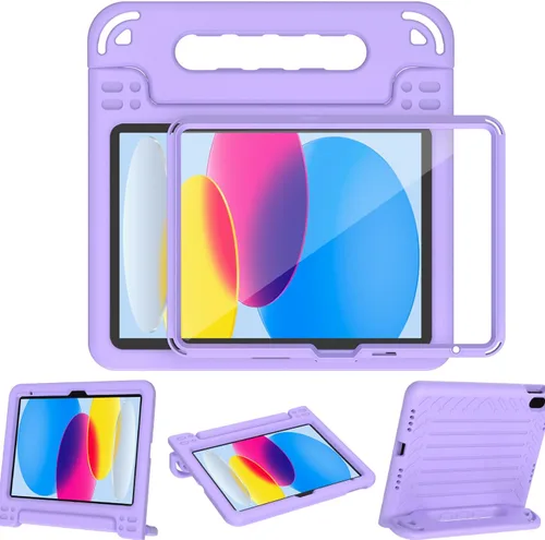 Vista 9 de BMOUO Funda para niños para iPad A16 de 11ª generación de 11 pulgadas 2025/iPad de 10ª generación de 10.9 pulgadas 2022 - con protector de pantalla