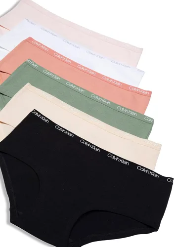 Vista 2 de Calvin Klein Girls' Cotton Hipster Underwear Panties, 6-Pack
