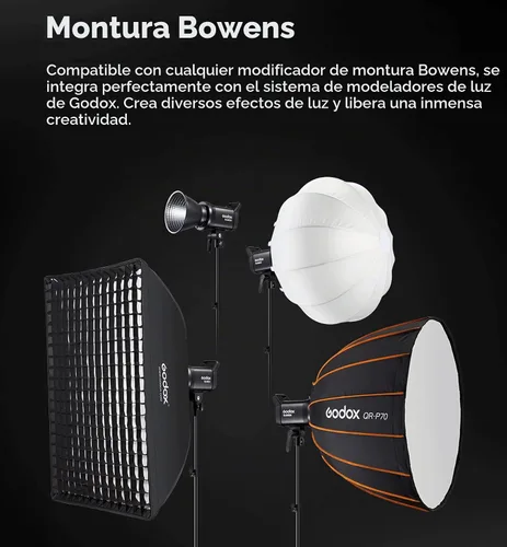 Vista 8 de Godox Luces de video LED SL60IID SL60II-D, 5600±200K, CRI96+, TLCI97+, 8 efectos FX integrados, ventilador ultra silencioso para fotografía