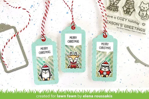 Vista 2 de Lawn Fawn LF2952 ¿Dices qué? Holiday Critters - Cortes de césped mueren