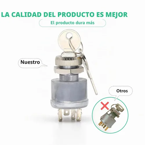 Vista 5 de Interruptor de encendido para carrito de golf y llave de interruptor de arranque para EZGO (1981-up) TXT Gas/Electric con luces OEM # 33639G01