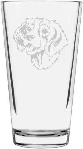 Vista 299 de Podenco Canario - Vaso de pinta de 16 onzas con temática de perro personalizado