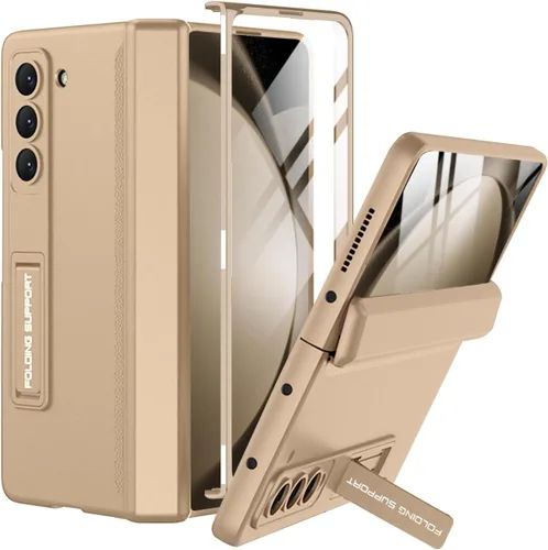 Vista 15 de Miimall Funda compatible con Samsung Galaxy Z Fold 5, [bisagra magnética de protección completa] [protector de pantalla integrado]