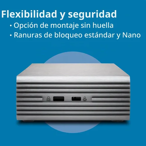 Vista 4 de Kensington SD5780T Thunderbolt 4 Estación de acoplamiento dual 4K con entrega de energía de hasta 100 W y lector de tarjetas SD, puertos HDMI