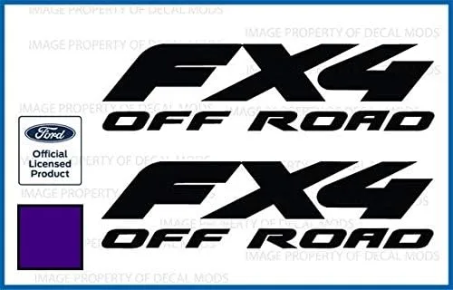 Vista 17 de FX4 Offroad - Adhesivos troquelados para Ford F250 F350 Super Duty (1997-2010), juego de 2 unidades, color negro brillante