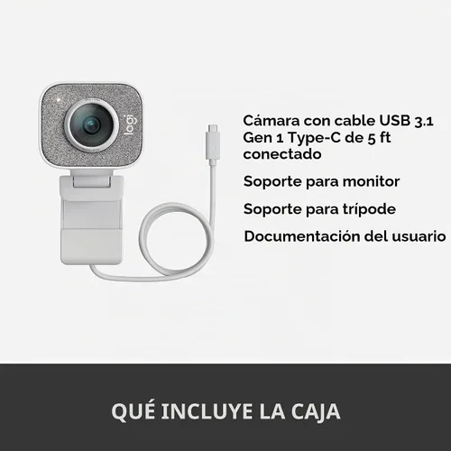 Vista 9 de Logitech StreamCam - Cámara web premium para transmisión y creación de contenido, Full HD 1080p 60 fps, funciona con Microsoft Teams, Google Meet