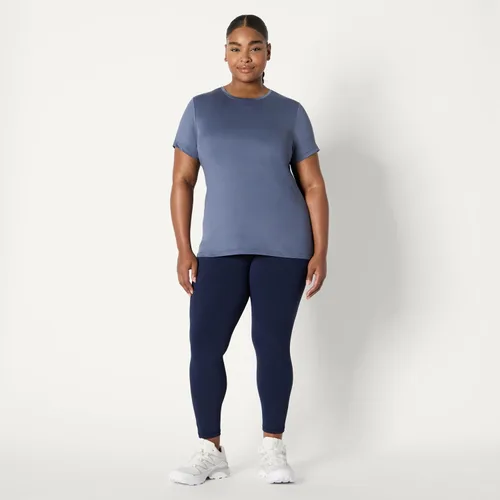 Vista 131 de Amazon Essentials Camiseta de manga corta con cuello redondo para mujer, de secado rápido, para entrenamiento, gimnasio, paquete múltiple