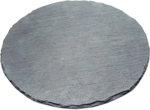 Vista 2 de Fox Run 3808 Tabla de queso de pizarra, gris redondo, 12 x 12 x 0.25 pulgadas