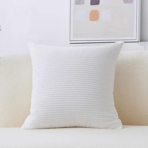 Vista 44 de Home Brilliant Funda de almohada de primavera de 18x18 pulgadas, funda de almohada de terciopelo a rayas para silla y sofá, funda de almohada