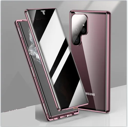 Vista 14 de Funda antiespía para Samsung Galaxy S22 5G Protector de lente de cámara de privacidad con vidrio templado 9H integrado magnético y cubierta de (S22)