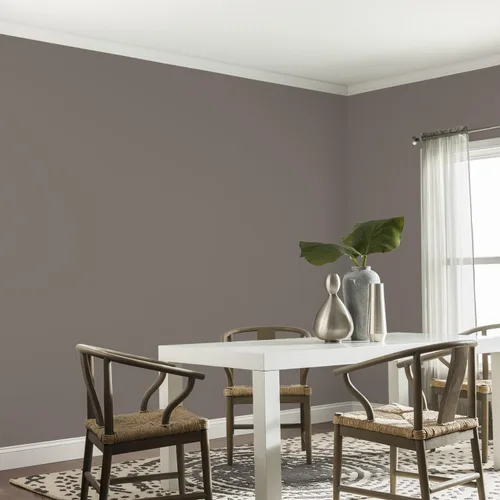 Vista 145 de Glidden Pintura Interior + Imprimación: Gris/Plata Antigua, Una Capa, Satinado, 1 Galón