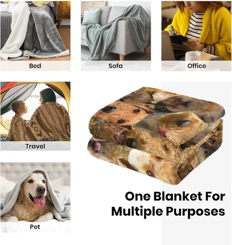 Vista 4 de Manta con estampado Airedale Terrier – Manta con estampado de animales divertidos para amantes de los perros y cachorros, regalos Airedale Terrier