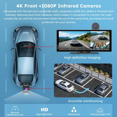Vista 13 de CARPURIDE W502BS para BMW Moto CarPlay y lectura de datos A-Auto, Maravilla nativa 5" waterproof GPS screen with dual Bluetooth, native data