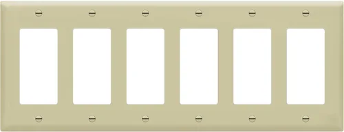 Vista 10 de ENERLITES Placa de pared decorativa para interruptor de luz o receptáculo, tamaño 6-Gang 4.50" x 11.81" pulgadas, policarbonato termoplástico Negro