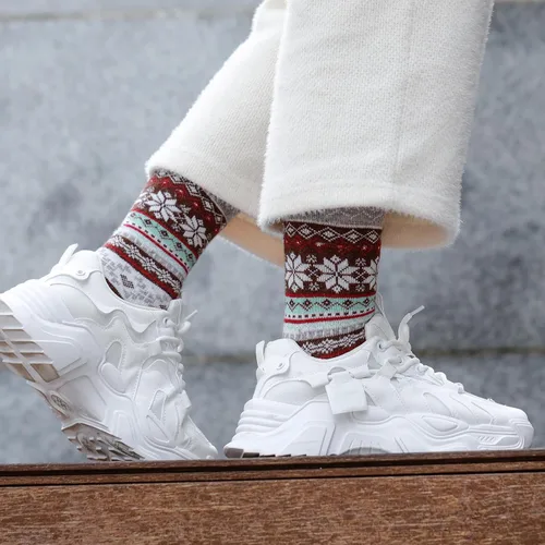 Vista 9 de Loiyadn Calcetines de lana para mujer, 5 pares de calcetines gruesos y suaves para mujer, calcetines de invierno para mujeres y hombres, calcetines