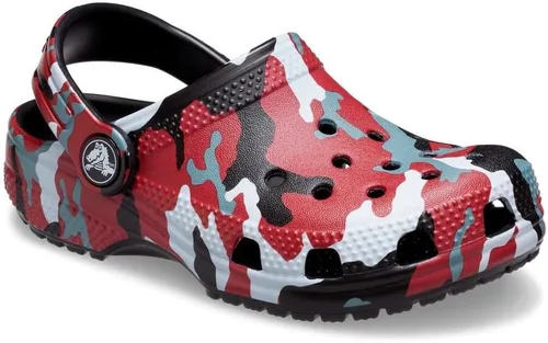 Vista 3 de Crocs Zuecos unisex de camuflaje clásicos para niños