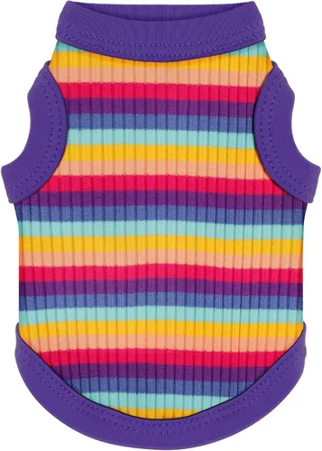 Vista 13 de Eleva la Comodidad y la Moda de tu Mascota: Chaleco de Camisa para Perros de Algodón 100% Acanalado Premium para Razas Pequeñas como Chihuahuas