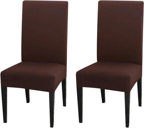 Vista 11 de Dimatic Paquete de 2 fundas elásticas de licra para sillas de comedor, extraíbles y lavables, fundas protectoras para sillas de comedor, cocina