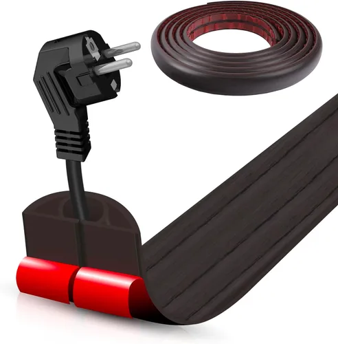 Vista 36 de Cubierta autoadhesiva para cables de suelo, gestión de cables de 3.3 pies, protector de tira de extensión para cables, evita tropiezos de cables