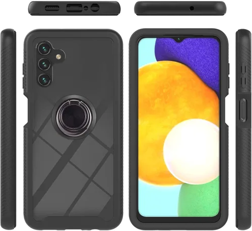 Vista 131 de Funda compatible con Xiaomi Poco X3 NFC, compatible con Xiaomi Poco X3 Pro/Poco X3 Ring Stand 3 en 1, color negro