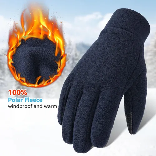 Vista 4 de OZERO Guantes de invierno para hombre y mujer Pantalla táctil Térmica Polar Polar Guante Cálido para Correr Conducción Bicicleta Ciclismo