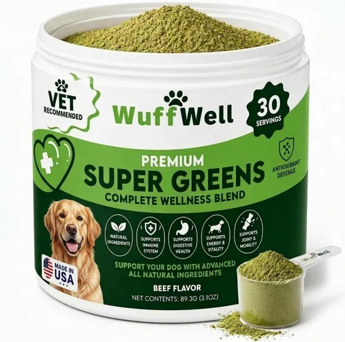 Vista 14 de WuffWell - Polvo dental probiótico para dientes de perros, fabricado en Allergy Itch