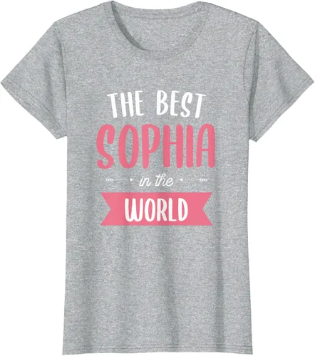 Vista 24 de Camiseta The Best Sophia In The World Name, Negro