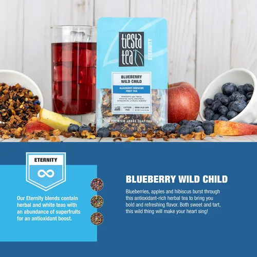 Vista 7 de Tiesta Tea Mezcla de té de hierbas con mango y piña y arándanos hibisco (16 oz)