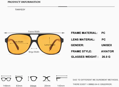Vista 5 de Gafas de sol clásicas vintage estilo aviador para mujeres y hombres, montura grande retro de los años 70