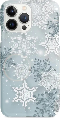 Vista 9 de Inspired Cases - Funda con textura 3D para iPhone Xs Max - Funda protectora de goma para iPhone Xs Max de Apple - Copos de nieve de invierno