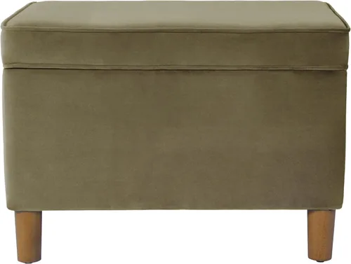 Vista 22 de Homepop Decoración para el hogar K7646-A862 Otomana de almacenamiento rectangular moderna tapizada Otomana con tapa con bisagras