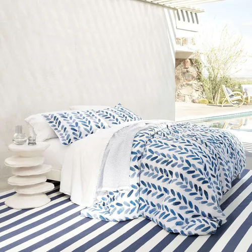 Vista 3 de Fundas de almohada clásicas de algodón sólido blanco con volantes, estándar
