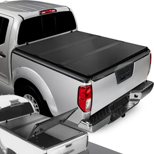 Vista 11 de DNA Motoring TTC-TRISOFT-049 Cubierta Tonneau Tri-Plegable Suave Ajustable para Cama Trasera de Camioneta Pickup, Negro