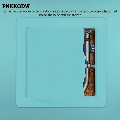 Vista 4 de Panel de acceso de fontanería para paneles de yeso, puerta de acceso de plástico de 6 x 6 pulgadas, panel de acceso de pared extraíble, techo