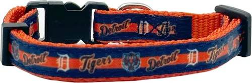 Vista 12 de Pets First MLB CAT Collar Atlanta Braves Satin Cat Collar de equipo de béisbol para perros y gatos. Un collar de gato brillante y colorido