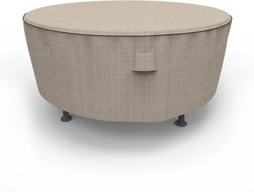 Vista 9 de Budge P4A07PM1 funda para mesa redonda de jardín inglés, patios exteriores, resistente y impermeable, extra pequeña, tejido tostado