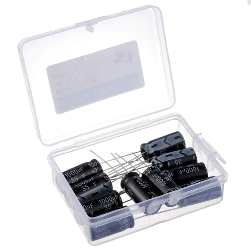 Vista 2 de BOJACK 13X20mm 1000uF 35V 1000MFD 35Voltage ±20% Condensadores electrolíticos de aluminio (paquete de 10)