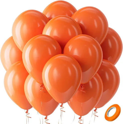 Vista 24 de Bezente Paquete de 150 globos de látex mate color burdeos de 5 pulgadas rojo (07-Red-G42)