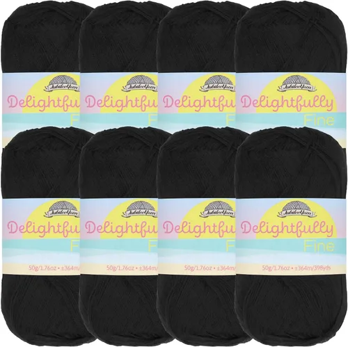 Vista 52 de JubileeYarn - Ovillo de hilo deliciosamente fino, 1.76 oz/madeja de rayón de bambú, color rosa polvo, 4 madejas